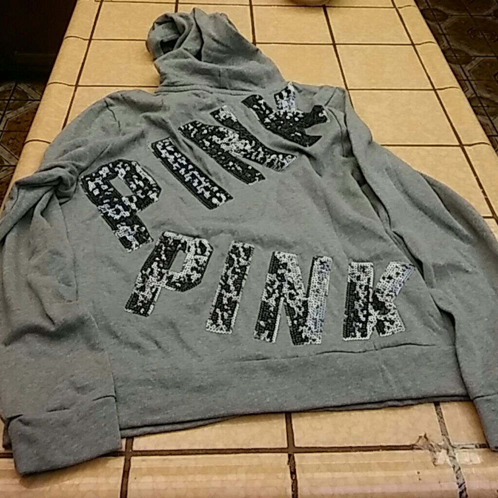 Nwot Pink Victoria's Secret bling hoodie